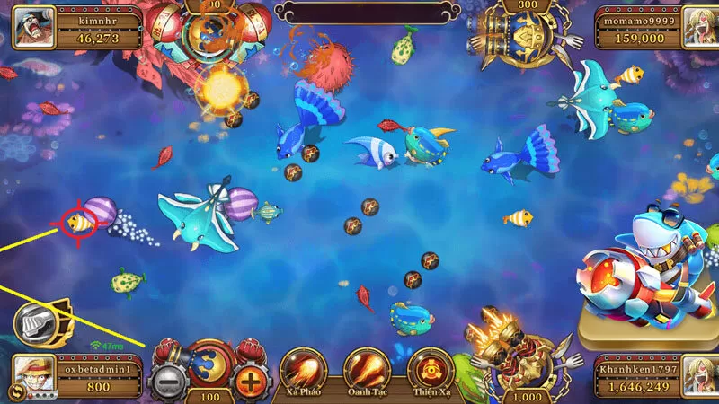 Bắn cá kết hợp nhiều loại đạn vô cùng hiệu quả